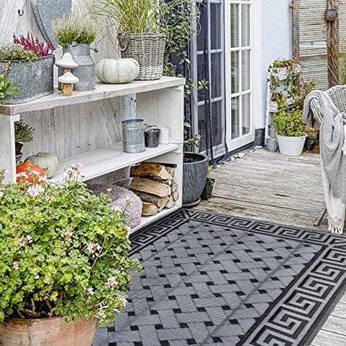SAND MINE Reversible Mats, Plastic Straw Rug, Modern Area Rug, Large Floor Mat - Image 6