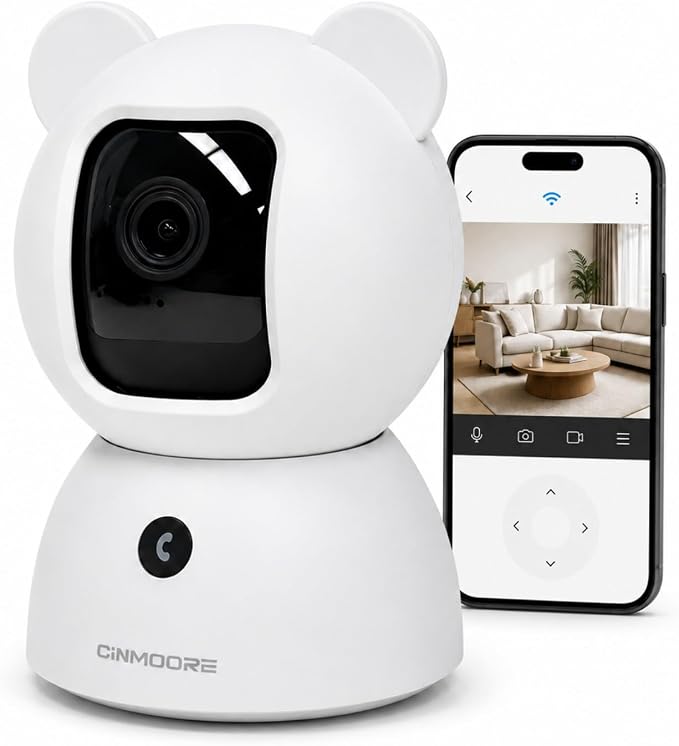 2.5K Indoor Security Camera, Non-Subscription AI Person/Pet/Cry Detection by Unknown