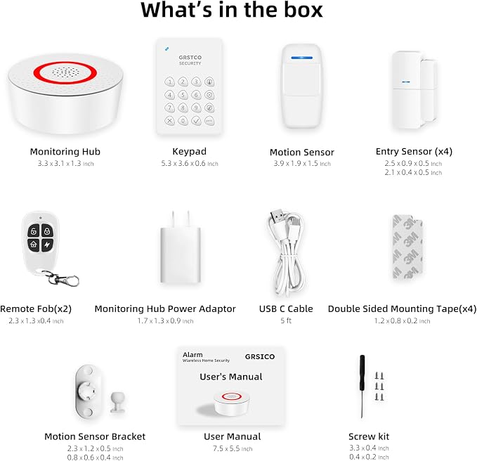 Wireless Alarm System 9 Piece Kit, WiFi Alarm System - Image 8