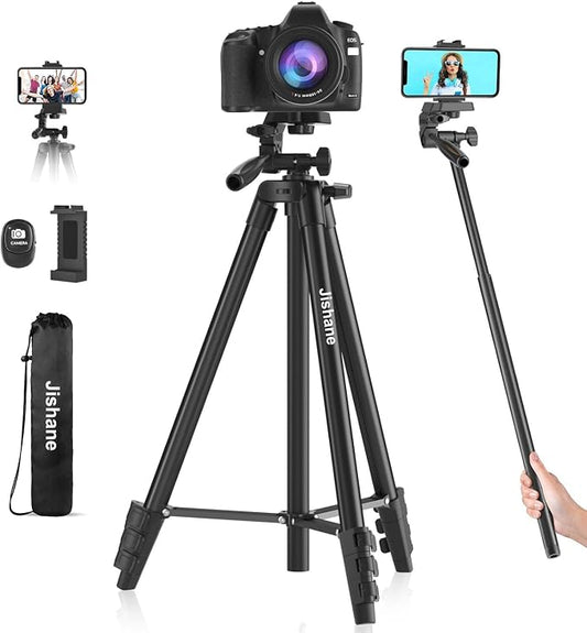 71" Camera Tripod, Versatile Cell Phone Tripod by Jishane