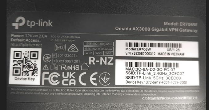TP-Link ER706W Omada Gigabit AX3000 WiFi 6 VPN Router | 1x USB 3.0 Support USB - Image 7