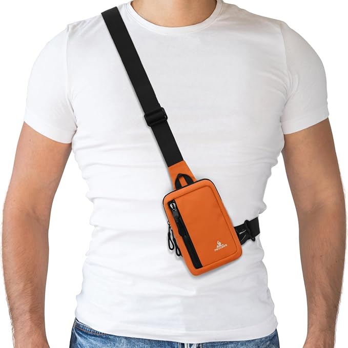 Peicees Small Crossbody Bag for Men Women Mini Sling Bag Travel Running Phone by Peicees