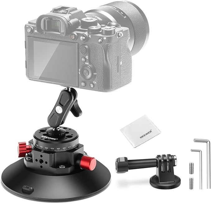 NEEWER 6" Suction Cup Camera Mount Compatible by Neewer
