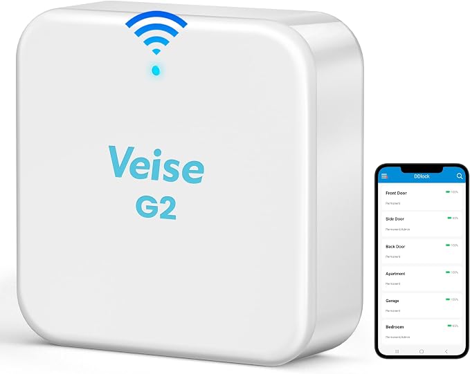Veise G2 Gateway, Smart Deadbolt Wi-Fi Gateway, Remote Control, Compatible by Veise