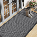 Smiry Front Door Mat Outside Entrance, Natural Rubber Doormat, 59x23 Inch by Smiry