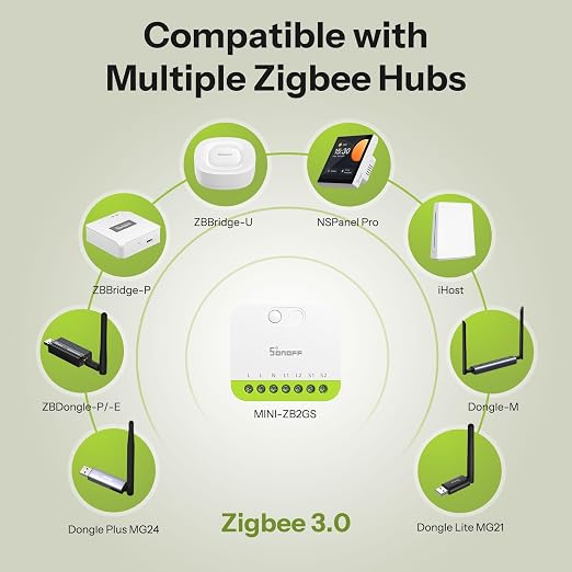 SONOFF MINI Duo 2-Channel Zigbee Smart Switch, Zigbee 3.0, 16A Total Load - Image 8