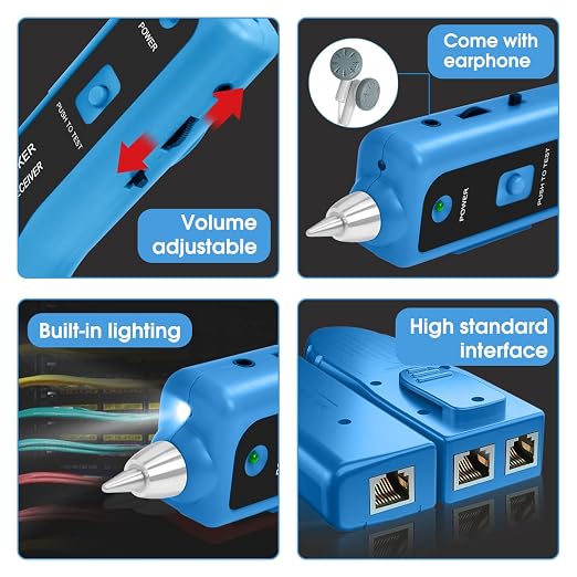 Cable Tracer Ethernet Network Cable Tester RJ45 RJ11 - Image 7
