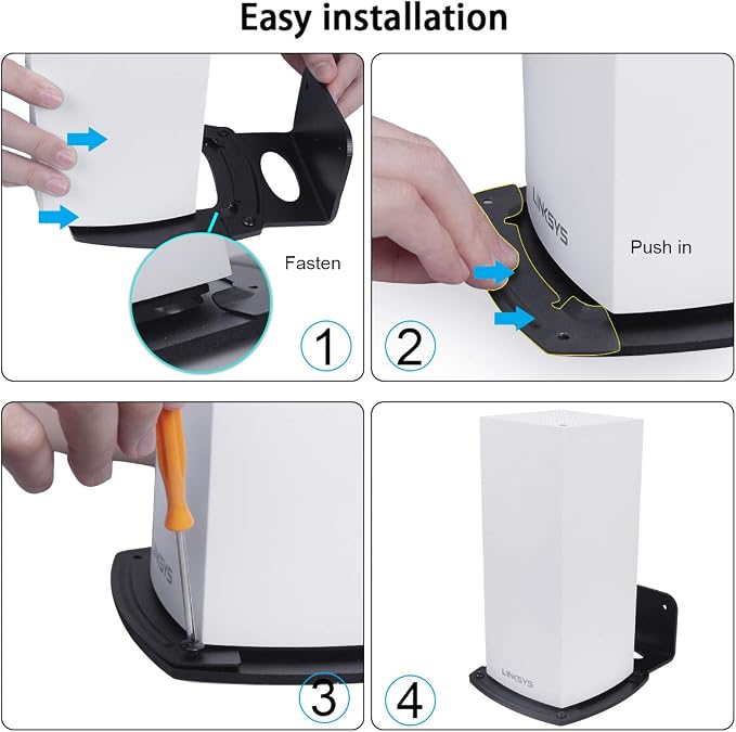 Linksys Velop WiFi 6 Mesh Router Wall Mount Bracket Wall Mount Stand Holder - Image 4