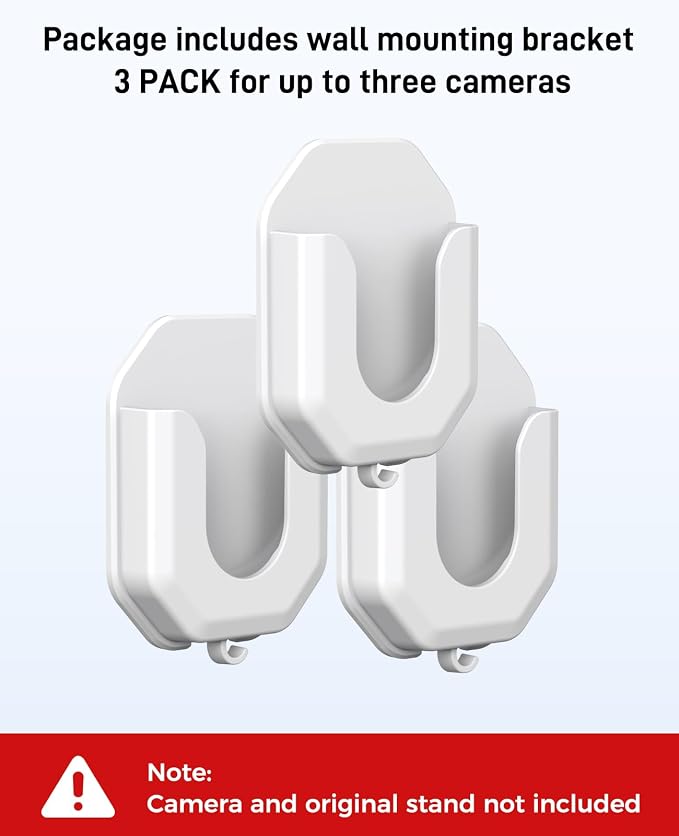3 Pack Ring Indoor Camera No Drill No Screws Wall Mount Bracket Compatible - Image 5