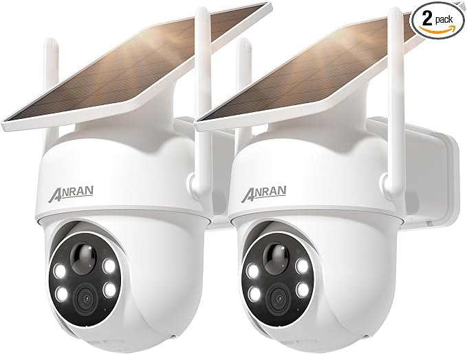 ANRAN 5MP Solar Security Cameras Wireless Outdoor, 2.4G WiFi Camera by ANRAN