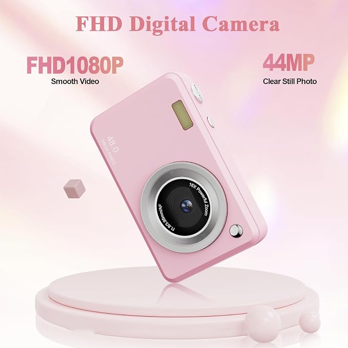 Digital Camera with 32GB Card, 48MP Compact Portable Small Point Shoot Camera - Image 3