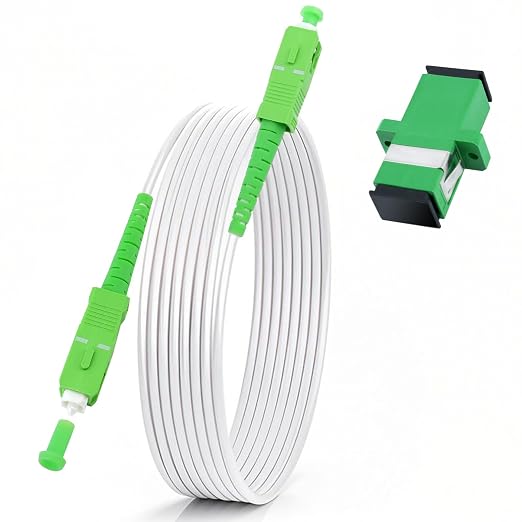 3FT SC/APC to SC/APC Fiber Optic Cable, Armored Single Mode Patch Cord by EZYUMM