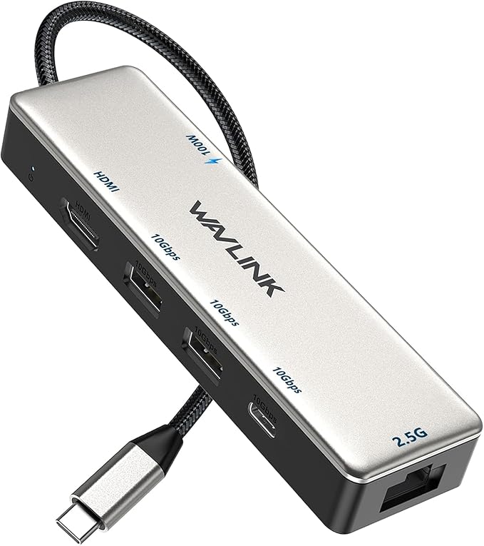 USB C Hub 2.5G Ethernet, WAVLINK 10Gbps USB C Hub Multiport Adapter by WAVLINK%C2%AE