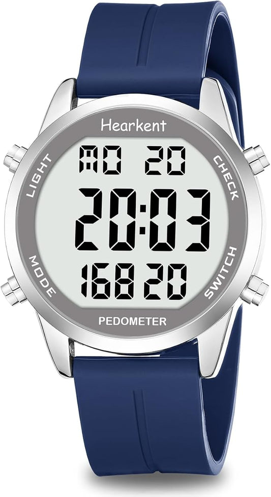 Pedometer Watch for Walking for Senior No App Required by Hearkent