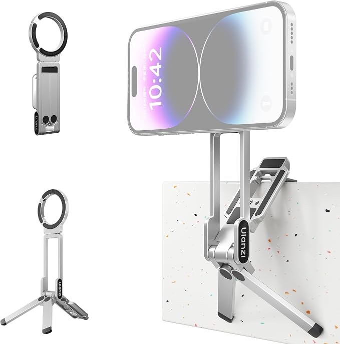 ULANZI Magnetic Phone Tripod for iPhone, MA38 Portable Phone Holder Mini Tripod by ulanzi