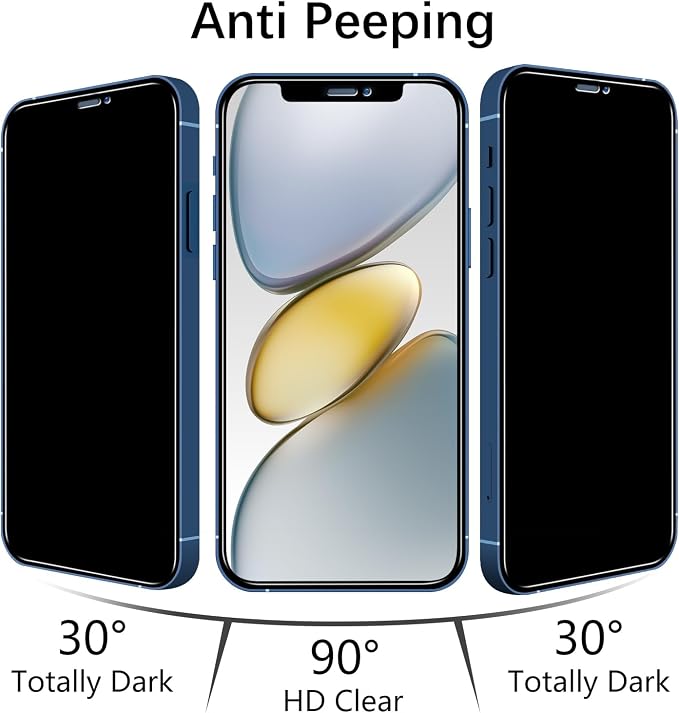 MAYtobe [2+2 Pack Designed for iPhone 12 Mini Privacy Screen Protector - Image 8
