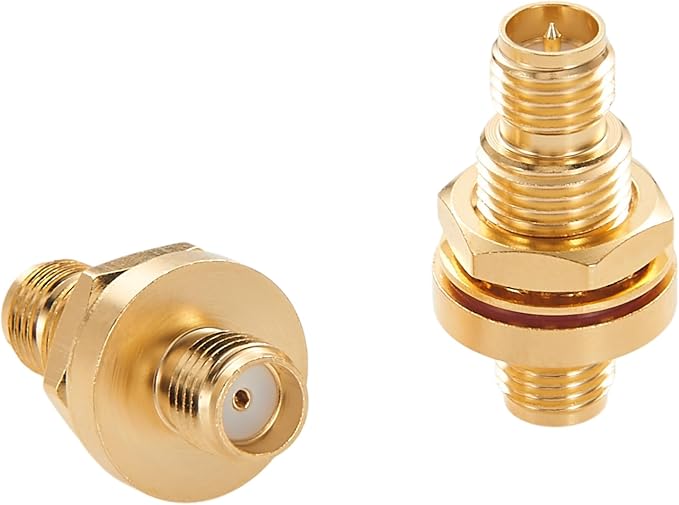 RP-SMA Female to SMA Female Bulkhead Panel Mount Adapter 50 Ohm Low Loss RF by Unknown