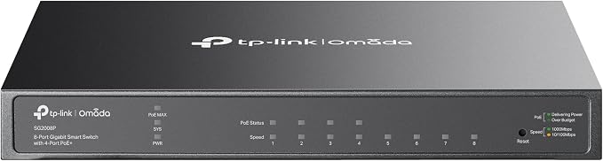 TP-Link TL-SG2008P | Jetstream 8 Port Gigabit Smart Managed PoE Switch | 4 PoE+ by TP-Link
