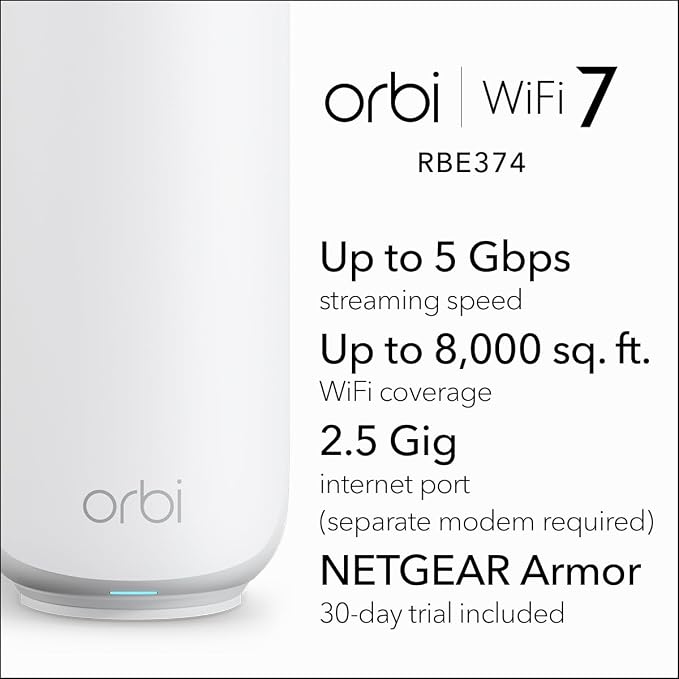 NETGEAR Orbi 370 Series Dual-Band WiFi 7 Mesh System - Image 2