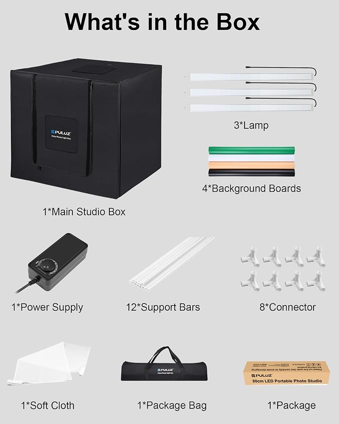 PULUZ 31” Large Photo Light Box, Light Box Photography - Image 7
