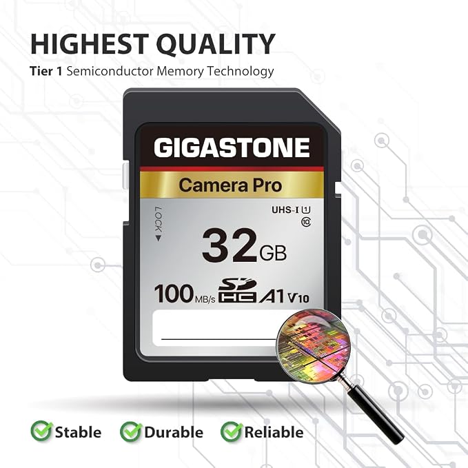 【5-Years Data Recovery】 GIGASTONE 32GB SD Card 2-Pack, Camera Pro, UHS-I A1 V10 - Image 7