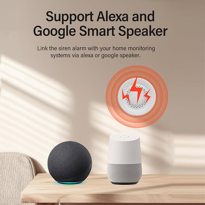 WiFi Smart Siren Alarm: 100db Sounder, App Control, Wireless Burglar Alarm - Image 6