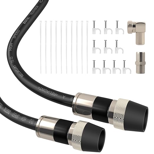 75ft RG6 Coaxial Cable, 75 Ohm TV Coax Cable by RELIAGINT