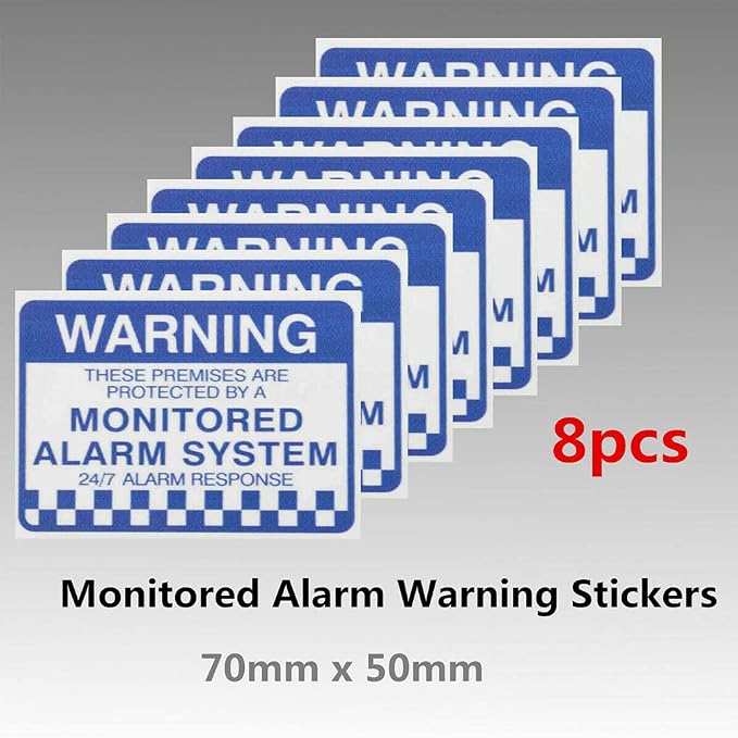 8pcs Security Alarm System Sign - Image 4