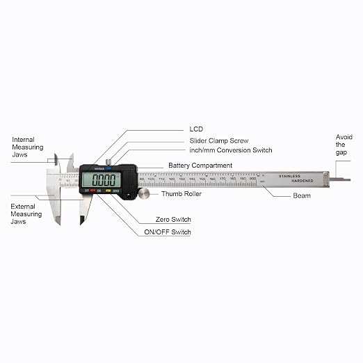 Digital Caliper 0-8" Measuring Tool - Image 5
