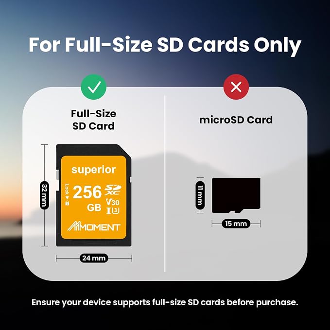 MMOMENT 256GB Full-Size SD Card UHS-I U3 V30 Class 10 High Speed SDXC – Up to - Image 2