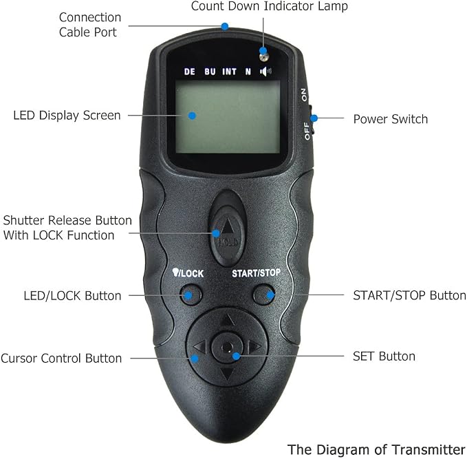 JJC Wireless Intervalometer Timer Remote Control Shutter Release - Image 2