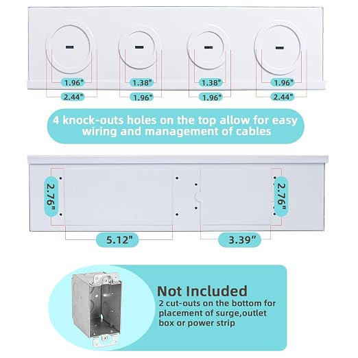 XMK 30 Inch Media Enclosure, Structured Wiring WiFi Electrical Box, Cable - Image 5