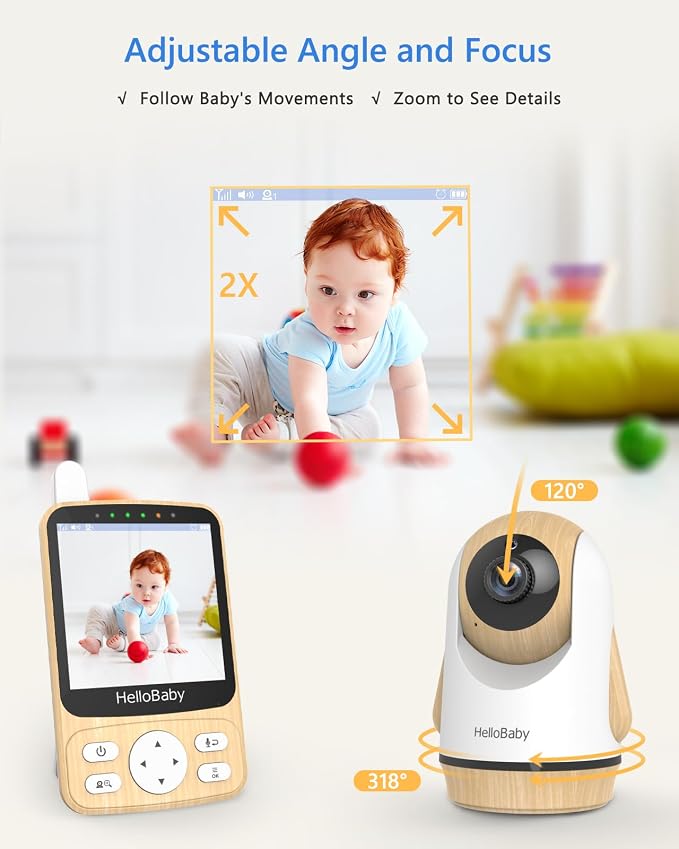HelloBaby 4" IPS Video Baby Monitor - Image 4