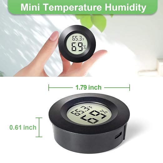 4-Pack Mini Hygrometer Thermometer Indoor Outdoor Round Humidity Meter - Image 6