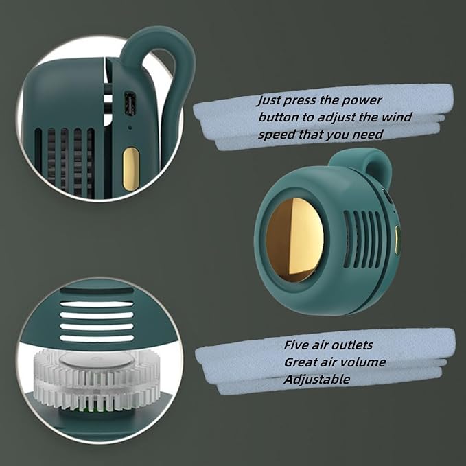 Portable Silent Mini Bladeless Fan Clip On, Mini Clip On Fan - Image 3