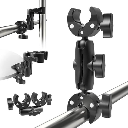Taisioner Double Super Clamp Mount Umbrella clamp Camera Clamp Pole Clamp by Taisioner