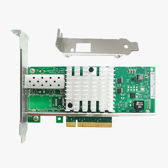 10Gb Network Card Single SFP+ Port PCIE x8 Ethernet Converged Server Adapter by Lemspum