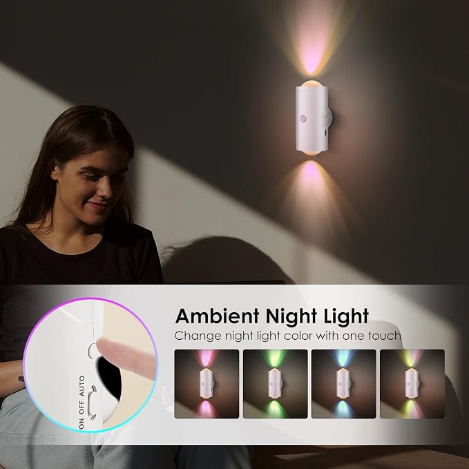 LED Motion Sensor Night Light, 7 Colors Rechargeable Battery Stair Light - Image 9