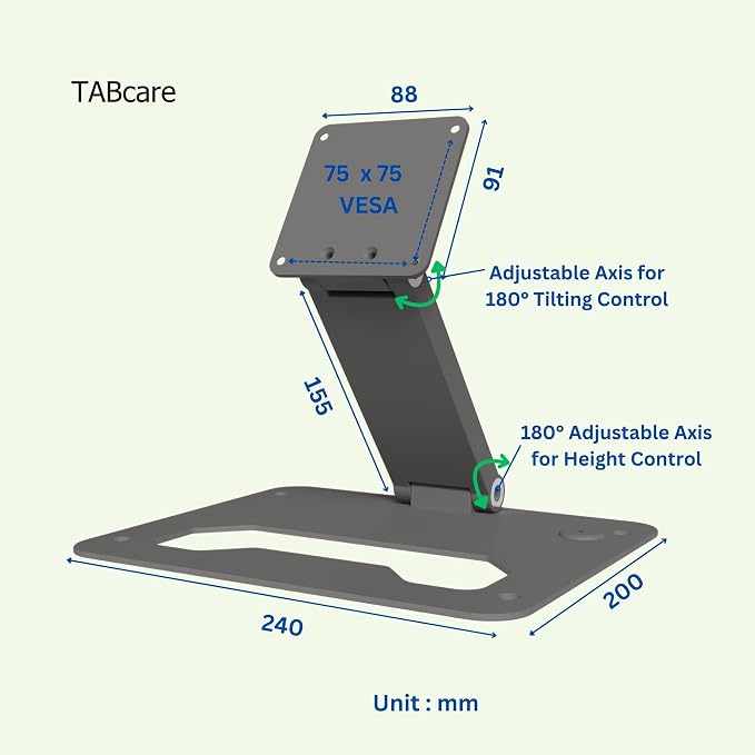 Aluminum Foldable Desktop Stand 180° Forward and Backward Flipping Supports - Image 5