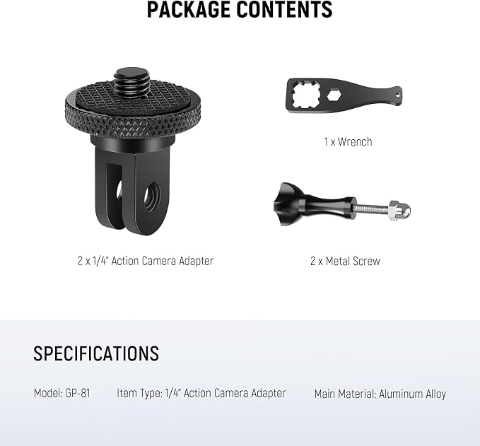 NEEWER Action Camera Tripod Mount Adapter - Image 9