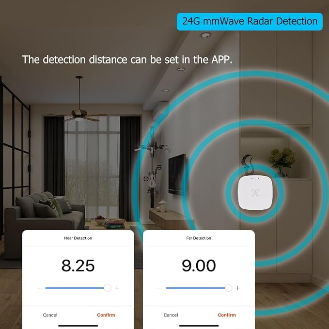 Presence Sensor, WenzhiIoT Smart Motion Sensor WiFi 24 GHz Radar MmWave - Image 4