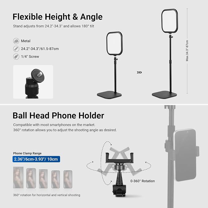 NEEWER Basics 10.8" Video Conference Lighting, 15W Bi Color Edge Lit Full - Image 5