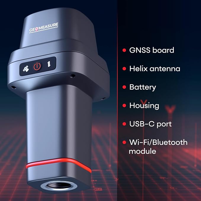 GEO-Measure RTK GNSS Survey Equipment, Handheld GPS Rover Receiver - Image 2