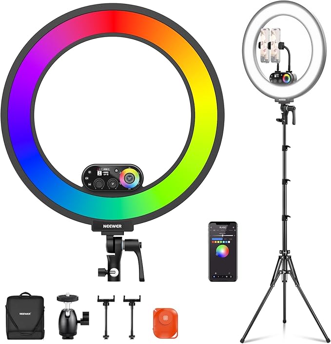 NEEWER RL45C 18" Edge Lit 45W RGB LED Ring Light by Neewer