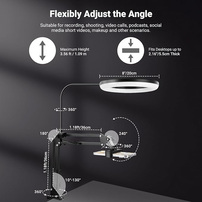 NEEWER Entry Level Version N41 8" LED Ring Light - Image 4