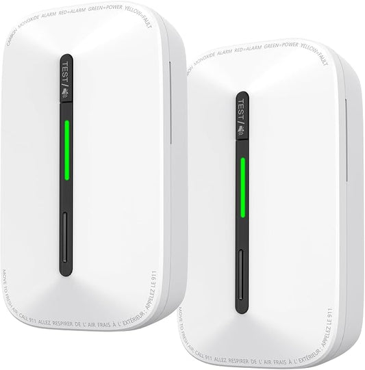 Siterlink Carbon Monoxide Detectors Plug in, 10 Year Replaceable Battery by Siterlink