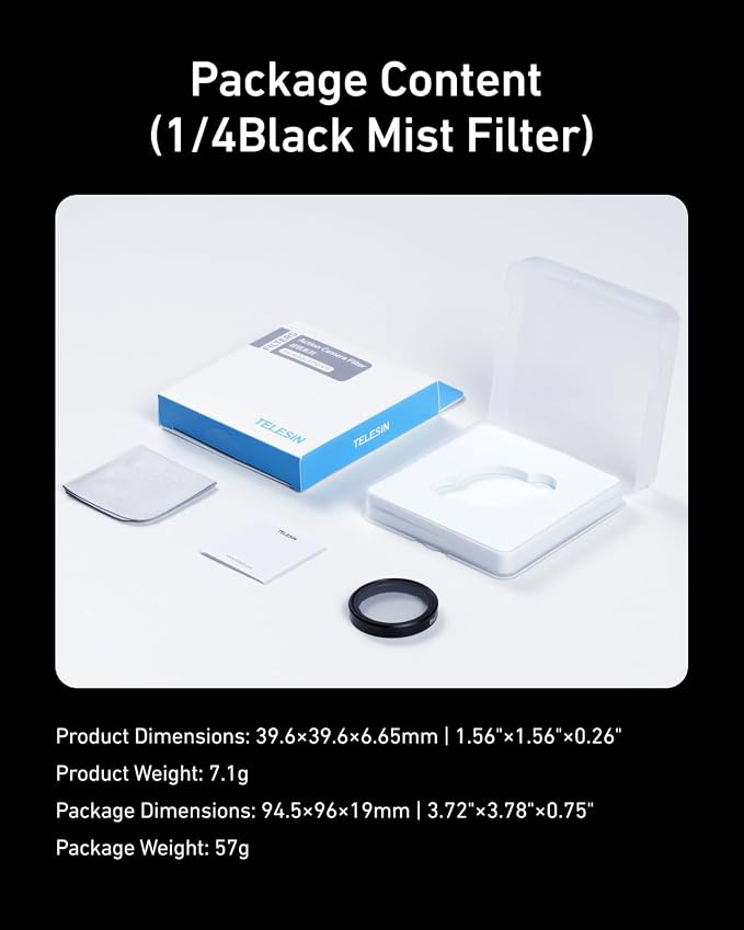 TELESIN Black Diffusion 1/4 Filter - Image 7