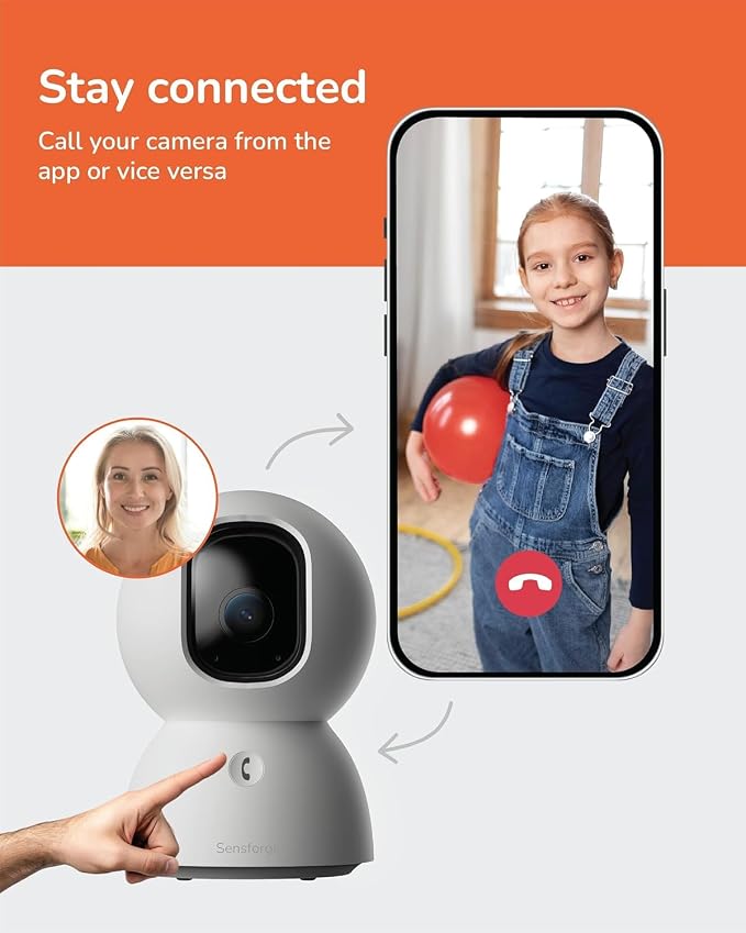 SensForge 2.5K Pan-Tilt Security Camera, 360° Dual-Band WiFi Camera - Image 9