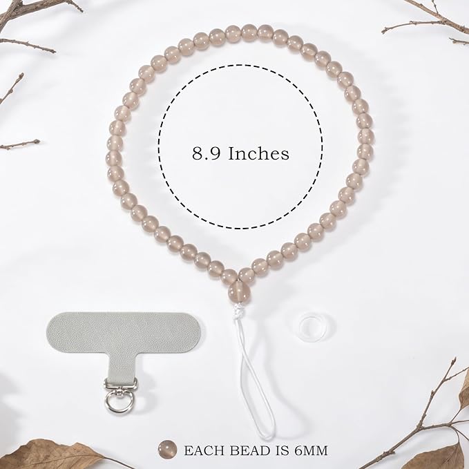 Agate Beaded Phone Wrist Strap for Women Men Stone Beads Charm Handmade - Image 6
