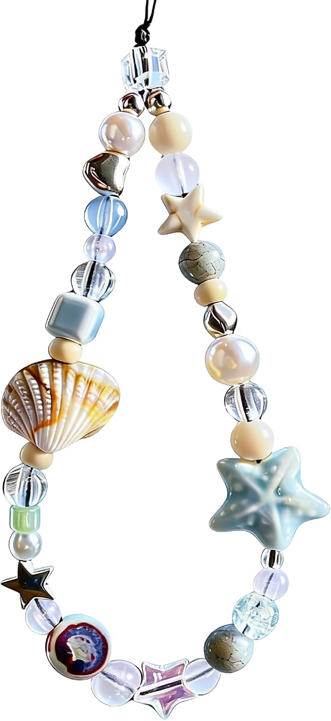 Cute Beaded Camera Wrist Strap for Phone, Digital Camera Charm Lanyard by CasaPopz